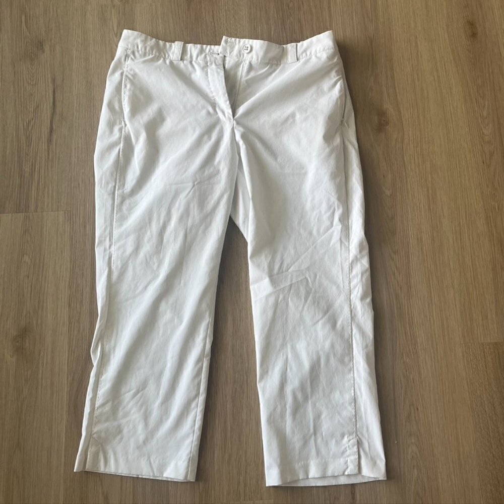 Nike Women's White Golf Dri-Fit Tour Performance Pants Size 12